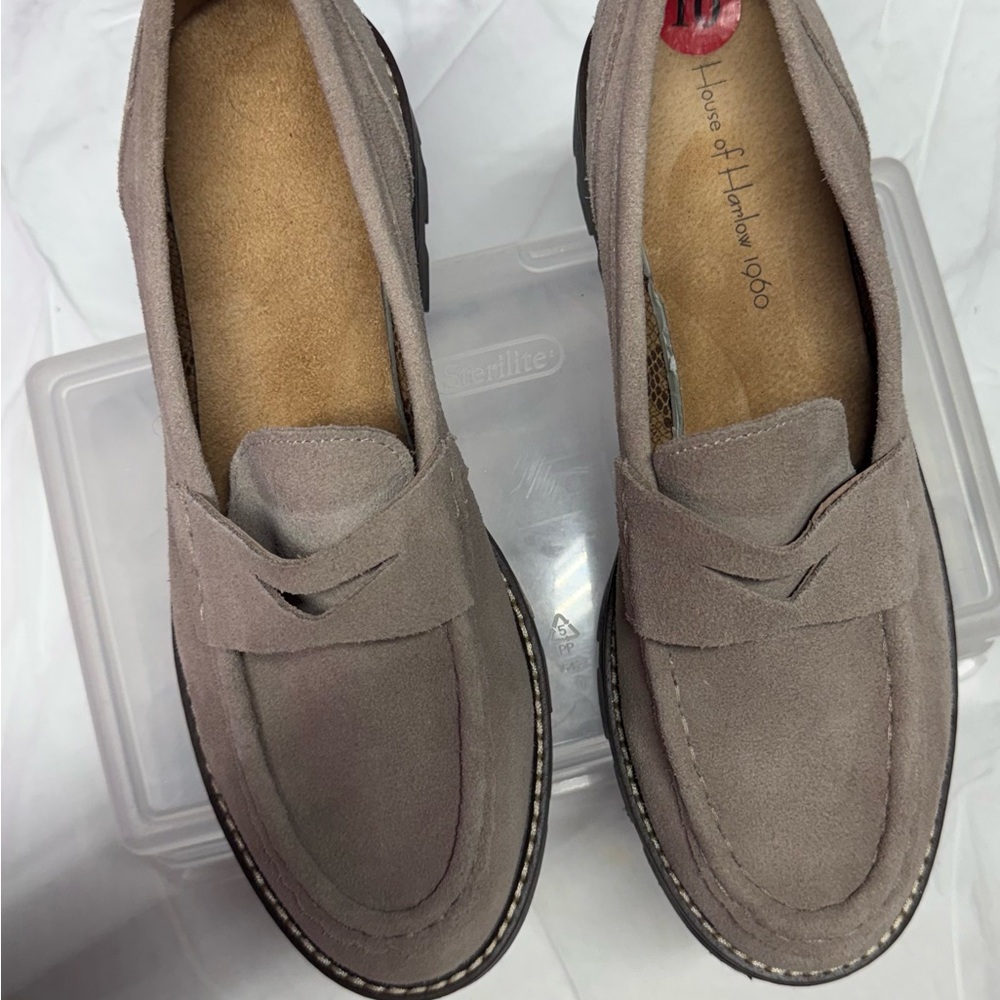 House of Harlow 1960 Beige Suede Loafers
